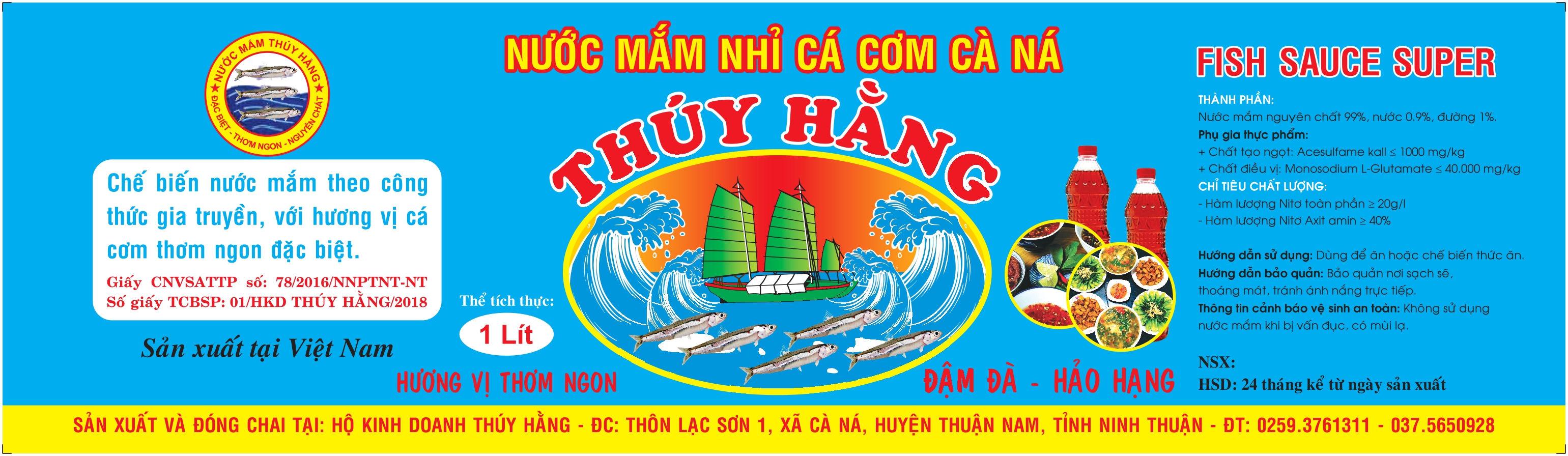 Nhãn NƯỚC MẮM - 75x260 mm